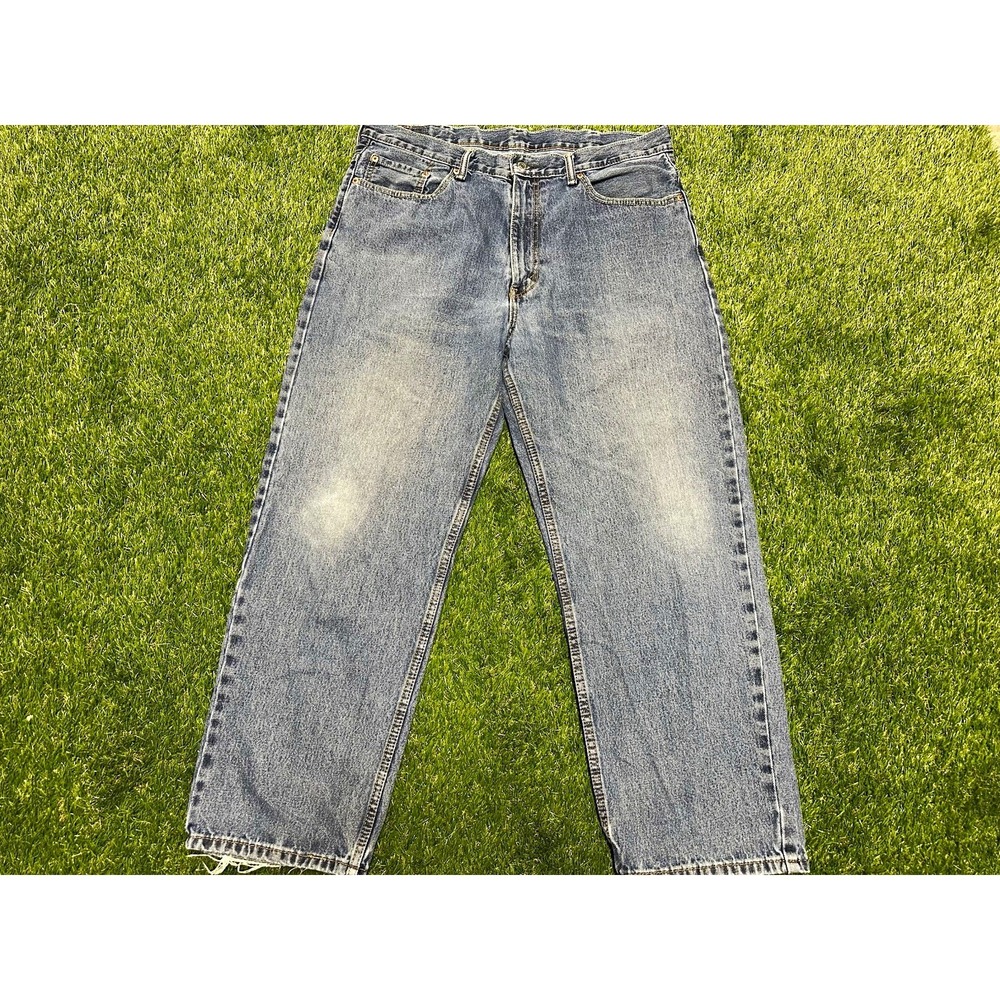Levi's 550 Mens Blue Light Wash 100% Cotton Denim Straight Jeans 38x29